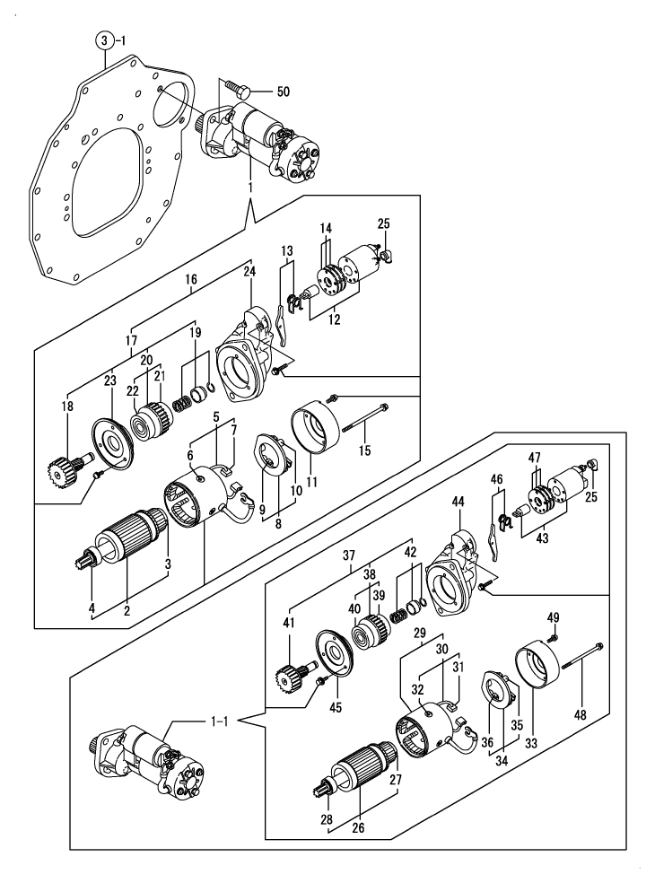 T80 STARTING-MOTOR — BRIM:PARTS_YANMAR