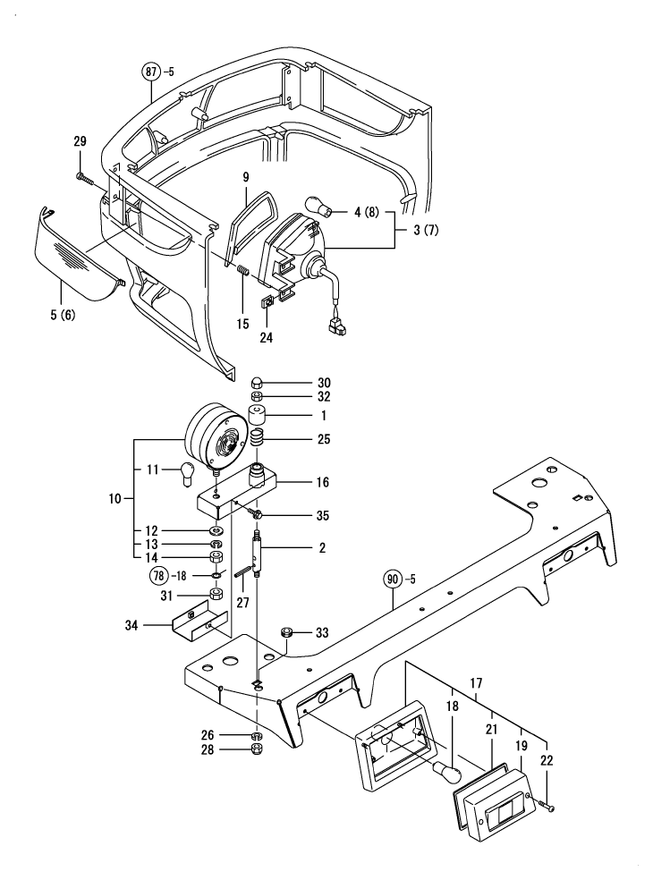 T80 WARNING LAMP KIT — BRIM:PARTS_YANMAR